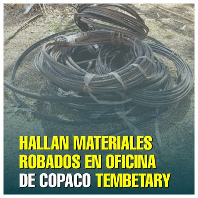 Hallan restos de cables robados de Copaco ocultos en la Central de Tembetary